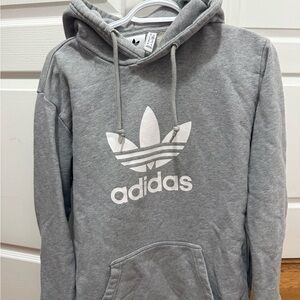 Adidas Men's Gray Hoodie Sweater